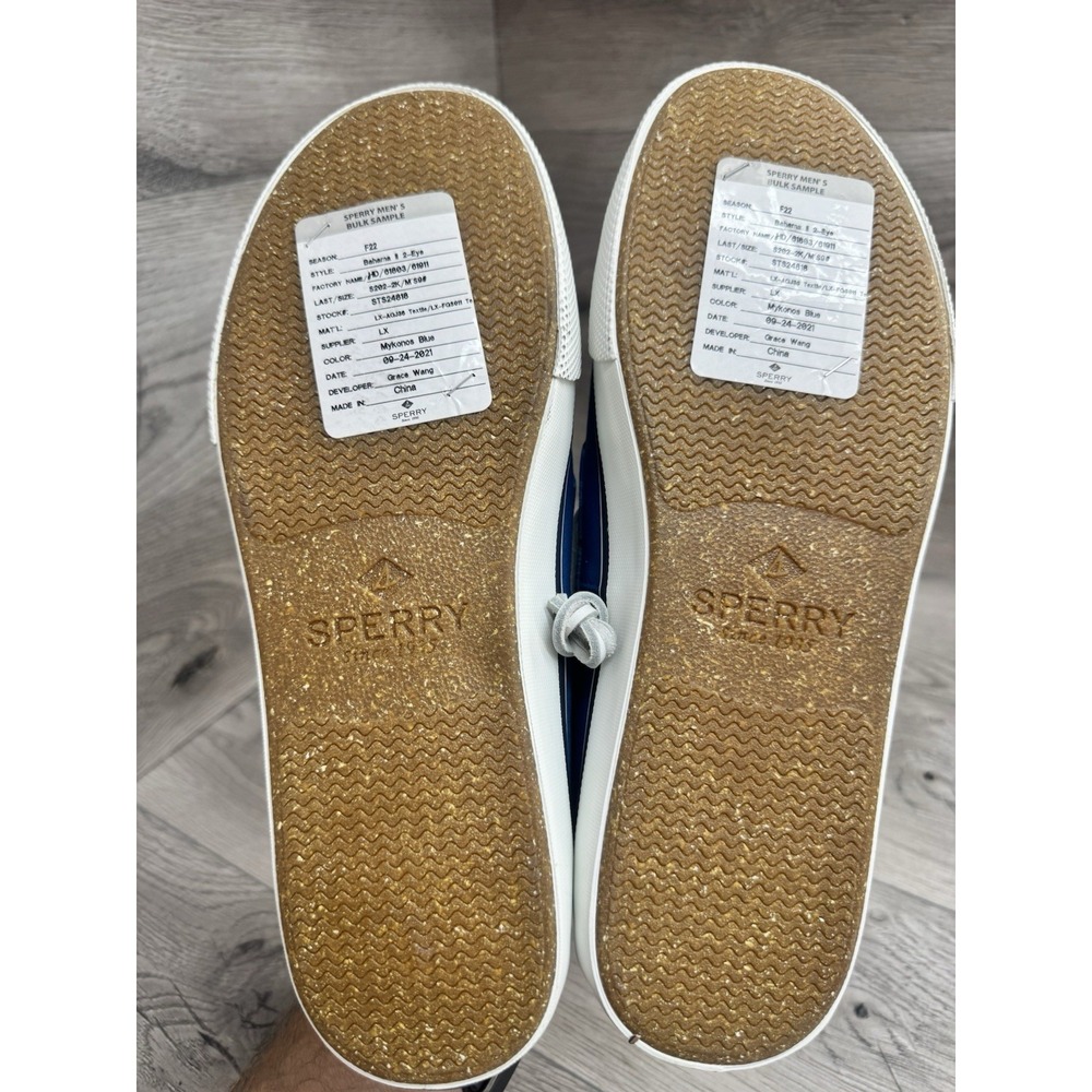 Sperry Bahama II Resort Boat Shoes Mens 9 Blue Slip Ons Summer Vacation - Picture 5 of 11